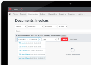 Tax time invoices in CSR Connect