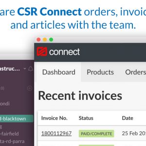 Share CSR Connect orders, invoices and articles with the team