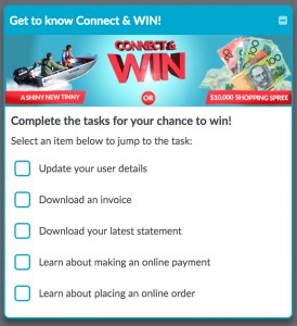 Connect & Win Task List